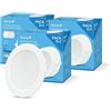 Garza Confezione da 12 faretti LED da incasso circolari extrapiatti Ojo de Buey, 22 cm, 18 W, 6500 K luce fredda, 1950 lm, 30.000 h, IP20, bianco, risparmio energetico dell'80%