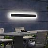 ZTWLEED Applique Esterno LED 12W 60CM Nero IP65,Luce Bianco Freddo 6000K | Lampada Da Parete Impermeabile,Luce Decorativa Lunga Per Villa,Giardino,Balcone,Terrazzo,Ingresso,110-240V