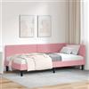 IKAYAA Divano Letto 2 Posti con Funzione Letto Cornice del Letto ad Angolo Letto Singolo per Soggiorno e Camera-Rosa-100 x 200 cm