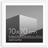 Americanflat Cornice 70x70 cm Bianca - Cornice 60x60 cm con Passepartout o 70x70 cm Senza Passepartout - Portafoto con Bordo Sottile in PVC e Pannello Protettivo in Plastica