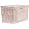 e-wicker24 Alles aus Weide e-wicker24 Baule in Vimini Cassapanca Vintage Fatto a Mano Cesta Vimini con Coperchio Scatola Rettangolare Cesta Baule da Interno Cesta Porta Giochi Contenitore Vimini Cassapanca in Vimini