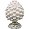 Sicilia Bedda - Pigna Siciliana con Piede Decorato - Modello Maioliche - Ceramica di Caltagirone (Altezza 17 x 10, Bianco)