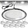 Dibaful 10 Pezzi 200W LED lampada da soffitto per officina 6500K bianco freddo faretto da soffitto | IP65 impermeabile UFO illuminazione per capannoni faretto per capannoni lampada industriale