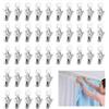 FENGQQKJ 100 Pezzi Clip per Tende Ganci per Tende Pattini Ganci per Tende a Serraggio Clip con Ruote Rulli per Tende per Binari