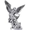 Holyart Statue in resina e PVC: San Michele arcangelo statua argento 20 cm resina