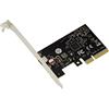 KALEA-INFORMATIQUE Scheda controller PCIe x4 1 porta USB 3.2 Gen 2x2 20G Tipo C con chipset ASM3242. Profilo alto e basso