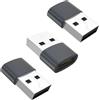 YISH Adattatore USB C USB - Adattatore Presa USBC Femmina a Maschio USBA Trasferimento Dati e Ricarica Rapida Compatibile con iPhone 17 16 15 iPad iWatch Galaxy S26 S25 S24 MacBook Laptop (3 Pezzi)