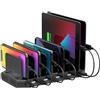 Unitek 60 W, stazione di ricarica USB a 10 porte, stazione di ricarica multipla con SmartIC Tech e compatibile con telefoni, tablet e altri dispositivi