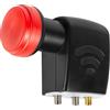Megasat Diavolo Unicable I - LNB con 2 uscite Legacy - Nero/Rosso