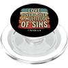 Bible Scripture Peter 4 8 Tees & Apparel Love Covers Sins Peter 4 8 Versi della Bibbia PopSockets PopGrip per MagSafe