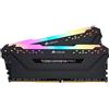 Corsair Vengeance RGB PRO 16GB (2 x 8GB) DDR4 Fino a 3200MHz CL16, Kit di Memorie Illuminate RGB LED, 1.35 volt, XMP 2.0, Nero
