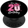 Myassil Fiocco divertente per festa di compleanno con scritta It's My 20th Birthday (lingua italiana non garantita) PopSockets PopGrip Adesivo