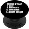 Mountain bike cycling outfit & Bicycle d Cose che voglio divertente mtb bicicletta ciclismo mountain bike PopSockets PopGrip Adesivo
