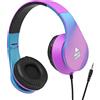Music Sound | HEADBAND Filo Fantasy | Cuffie on Ear Archetto Estensibile con Filo - Jack 3.5 Mm - Colore Viola