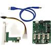 KALEA-INFORMATIQUE Scheda di espansione per convertire una porta PCI Express x1 in 4 porte PCIe x1 con chipset ASM1184e