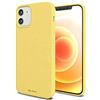 i-Paint Cover Custodia Protettiva per iPhone 12 Mini 5.4 in Silicone Gialla con all'interno Microfibra - Solid Case Yellow