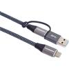 PremiumCord Cavo di Collegamento USB-C 3.2 Gen 2x2, Cavo Dati Superspeed Fino a 20 Gbit/s, Potenza 100 W, 5 A, Supporta PD 3.0 / QC 4.0, USB 3.2 Generation 2x2 Type-C + Type-A, Nero, 2m