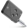 Music Sound - Bluetooth Audio Transmitter & Receiver - Trasmettitore e Ricevitore Bluetooth per connettore Aux - Play Time 10h - Tempo di Ricarica 2.5h - Connettore Jack 3.5mm - Nero