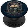 Goth Book Club Apparel Fantasy Dragon Book Lover Reader Umorismo per notti tranquille PopSockets PopGrip Adesivo