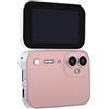 Sxhlseller Videocamera Musicale 4K, Fotocamera CCD 64MP con Touchscreen 3 Pollici Ribaltabile a 180 Gradi, Riproduzione Musicale e Connessione OTG per Selfie e Vlogging (Rosata)