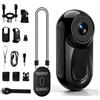Hittriu Mini fotocamera corpo 1080P, action camera pollice, per Vlogging viaggio | Registrazione HD 1080P, obiettivo grandangolare 120°, telecamera POV portatile, cordino magnetico, clip di rotazione a 360°