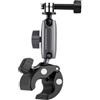 Generico Morsetto for montaggio su binario for bicicletta for moto con clip | Supporto for morsetto for tubo regolabile for il montaggio di action cam sul manubrio della bicicletta
