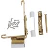 Healvian Cerniera per Porte e Finestre Scorrevoli in Acciaio al Carbonio Copri Viti, Compatibile Telai Pvc, Apertura Interna ed Esterna, Design Moderno Oro
