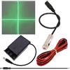 CTRICALVER Kit di modulo laser (Forma della sorgente di luce: Croce verde) con fuoco regolabile, Diode di modulo laser industriale 520 nm, 3-5V, Collegamento DC 2,1 mm + Kit di alimentazione