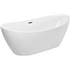 Balneo Vasca da Bagno Freestanding Parma in Acrilico con Telaio in Acciaio - 6 Piedini Stabilizzatori - Troppopieno e Tappo Click-Clac - Oro - 170x72cm