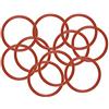 sourcing map Sourcingmap, O-ring in silicone, diametro 20 mm, diametro 17 mm, larghezza 1,5 mm, guarnizione VMQ, rosso, confezione da 10