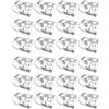 GUTE LINES Paracolpi per Porta, Anelli Maniglia Fermaporte in Gomma Trasparente, Protezione per Porte e Finestre (24 PCS - foro singolo da 13 mm)