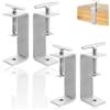 AKOLAFE 4 morsetti a C da 50 - 90 mm, morsetto di supporto 304, in acciaio inox C, 98 mm, per morsetti, morsetti e tenditori, morsetto a vite, morsetto per la lavorazione del legno, falegnameria