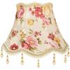 GothicBride Piccolo paralume E27, stile retrò, fatto a mano, con frange, elegante paralume vintage in tessuto, per lampadario, lampada a sospensione, lampada da parete (rosa)