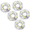 uxcell sourcing map 300 mA 3 W 6 LED 5730 SMD LED chip modulo scheda alluminio bianco puro super luminoso 32 mm diametro 5 pezzi