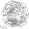 DAVIDJAMESCLARKE 1.5m Catena in acciaio inox metro con 2 Estensione Moschettone Catena,Catena Saldate Resistente e Brillante,Catena Sicurezza Rotonda, Catena Acciaio,Catena maglie,per uccelli