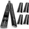 AOLISHENG Guide Per Cassetti Ammortizzate 450 mm Montaggio Laterale Guida Chiusura Ammortizzata Estrazione Totale Binari Scorrevoli Portata 45kg Binario Cassetto Per Cucina e Ufficio 5 Paio(10 Pezzi)