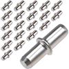 HBERCAI 20 Pezzi Perni per Mensole,Reggi Mensola Armadio Reggi Mensole Supporto Cilindrico,Accessori di Supporto Perni di Supporti per Mensole per Mobili da Cucina,Mensola Legno Librerie-5x16mm