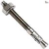 BricoLoco.com BricoLoco Ancoraggio Maschio Metallico Asta Filettata ad Espansione Inossidabile A-4 Per Alti carichi in calcestruzzo, parete, soffitto, pavimento, trx, tenda (25, 6 x 65)