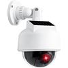 GBKDQQ Dummy, fotocamera a batteria solare, fotocamera simulata Dummy Speed Dome con obiettivo, luce LED lampeggiante, IP66, impermeabile, per giardino, apertura della porta, corridoio, interni ed