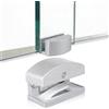 ABOOFAN Binario di Guida Inferiore per Porta Doccia Scorrevole in Vetro, Fermaporta Regolabile per Porte Bagno Design Minimalista