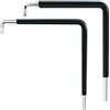 hankousi Set di 2 attrezzi per la regolazione di finestre/porte, chiavi in acciaio con Torx 15 4 mm esagonale e testa a sfera per montaggio su finestre e porte della bici (manicotto nero)