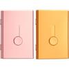 PATIKIL 2Pcs Porta Biglietti Da Visita Custodia Portatile Rosa Oro/Oro