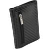 GRESEL Portafoglio Uomo Slim Vera Pelle Effetto Carbon con Portamonete Nero