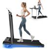 HOMEFITNESSCODE Tapis Roulant Elettrico Salvaspazio 8%, 3 IN 1 Walking Pad Pieghevole, 2.5CV Tapis Roulant Con Inclinazione, Display LED, Carico massimo di 130 kg (Nero intenso)