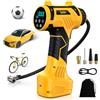Ipflin Compressore Aria Portatile Senza Fili - 150PSI 22L/Min Gonfiatore Pneumatici per Auto, Batteria Ricaricabile con Spegnimento Automatico, Display LED e 4 Modalità: Auto/Bici/Moto/Palloni
