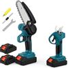 DE ROSA SHOP Forbici da Potatura a Batteria e Mini Motosega Elettrica con 2 Batterie da 36V Incluse, Kit per Potatura e Giardinaggio - DE ROSA SHOP