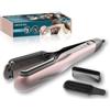 Cecotec ForceDry Black Essential Air Lisse 2 in 1 - Piastra per capelli 1000 W, flusso d'aria 19,7 m/s, 2 testine magnetiche, anti-crespo, funzione al plasma, motore brushless, 4 temperature, 2