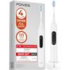 POIVES Spazzolino da denti sonico POIVES P1 Pro, spazzolino elettrico con sensore di pressione per una pulizia sicura, batteria da 60 giorni, Silk White