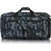 Fmeida Borsone da Viaggio Unisex Adulto, Grande Borsone Palestra con Scomparto per Scarpe e Tracolla, Impermeabile Duffel Bag Borsa Sportivo, Nero Camouflage