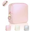Playexen Pochette Piccola Portatrucchi Trousse Trucchi Donna da Borsetta Ragazza Piccolo Beauty Case da Viaggio per Cosmetica Trucco Borsa Organizer Mini Astuccio Portatile per Amica Compleanno(Rosa)
